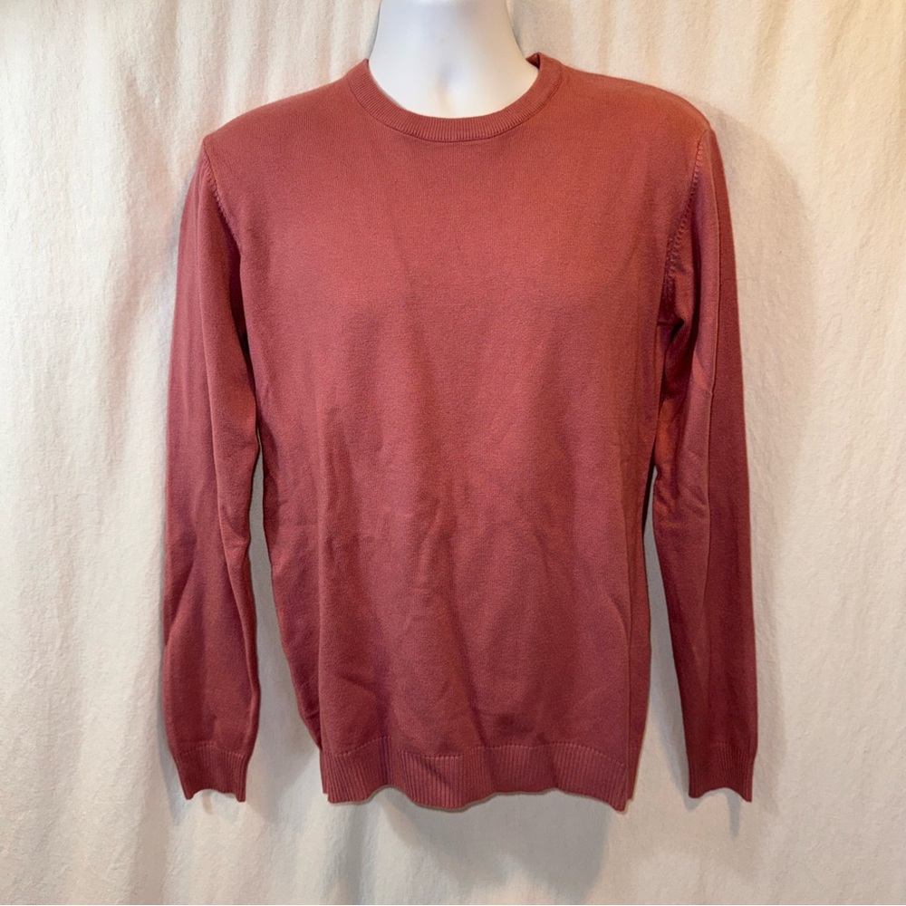 NWT Men’s New York & Co Blush Pink Nylon Blend Crewneck Sweate Size Medium